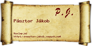 Pásztor Jákob névjegykártya